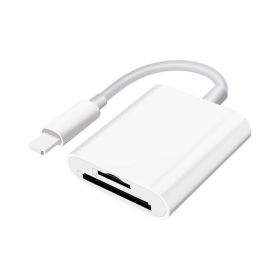 Lightning To SD TF Card Camera Reader Digital Camera SD Card Reader For Select IPhone; IPad And IPod Models (Support IOS 14 And Before); Trail Ga