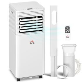 10000 BTU Mobile Air Conditioner for Cooling and Dehumidifying, Remote Control, 24H Timer, LED Display, White (Option: White-380x375x875 mm)