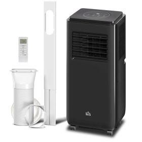 8,000 BTU Moible Air Conditioner 345 Sq. Ft., Dehumidifier Fan Auto Sleep with 24H Timer On/Off, Window Kit, Black (Option: Black-388x333x885 mm)