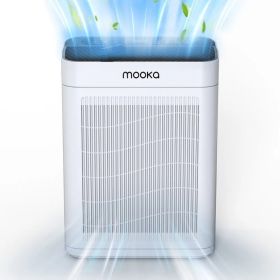 MOOKA TM06 White Air Purifiers For Home Large Room Pets Up To 2200 Sq Ft, H13 True HEPA Air Purifier Cleaner, Fragrance, Air Purifier For Bedroom (Option: White)